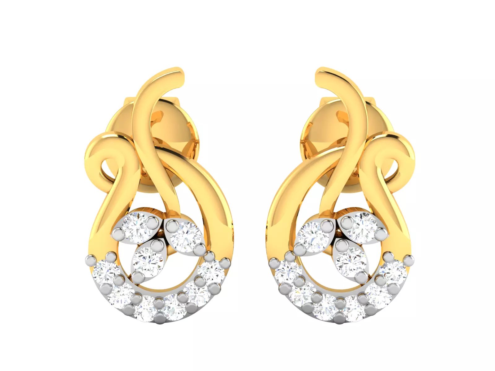 Solitaire Women Earring 3D print model