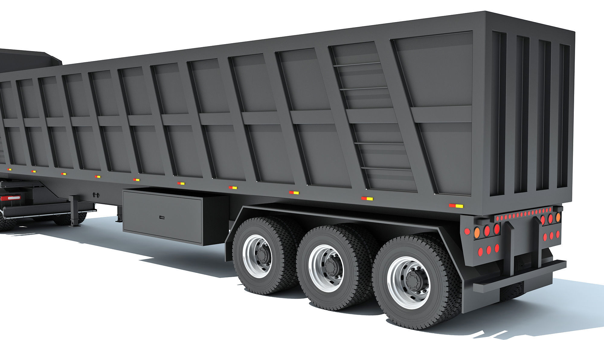 Truck with Tipper Trailer 3D model_15
