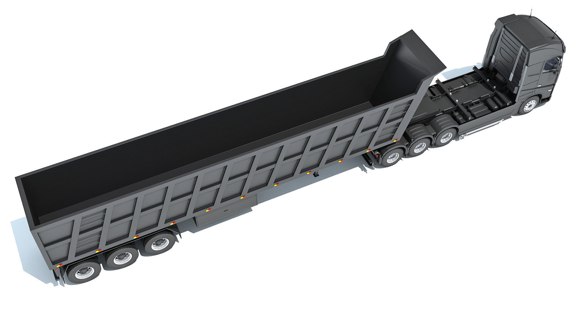 Truck with Tipper Trailer 3D model_6