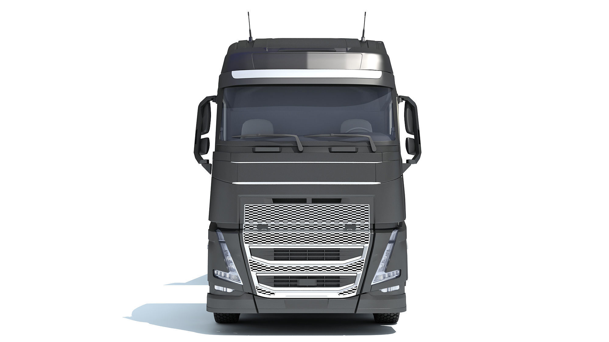 Truck with Tipper Trailer 3D model_9