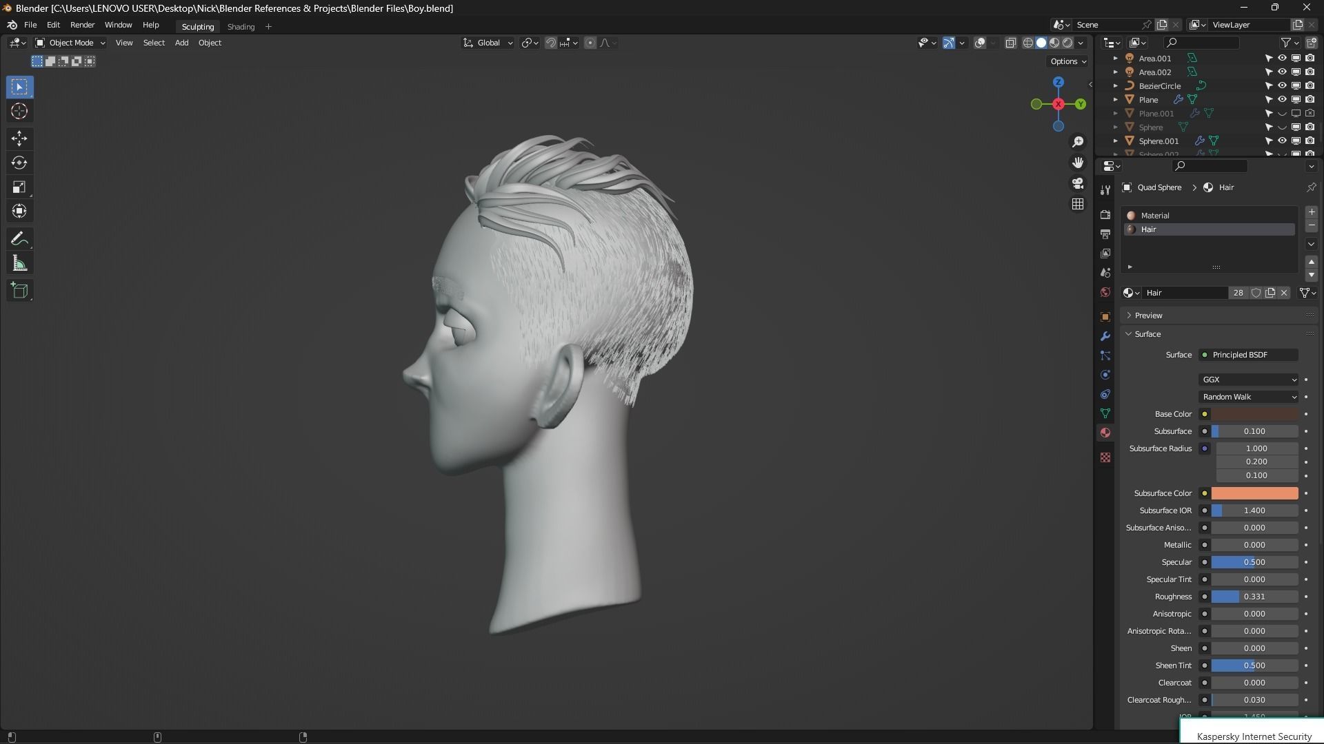 Stylized Character Head Free low-poly 3D model_1