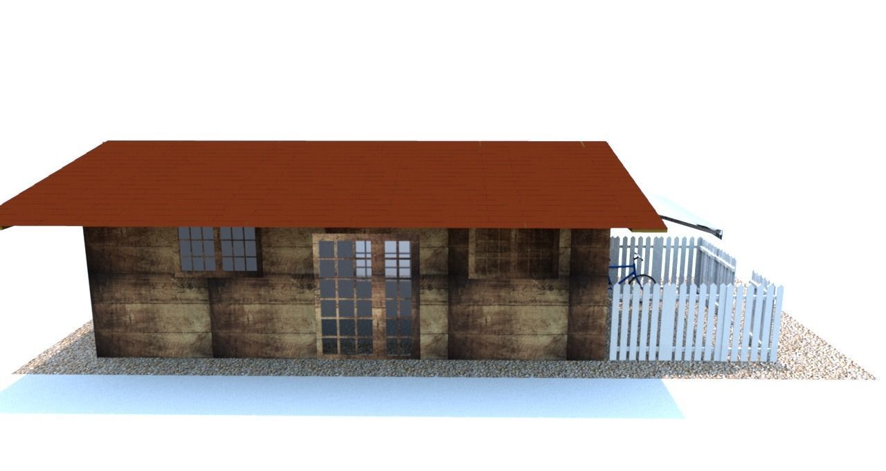 Wood House 3D model_3