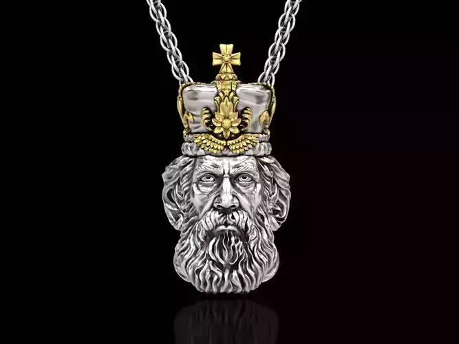 The Royal King Head Pendant