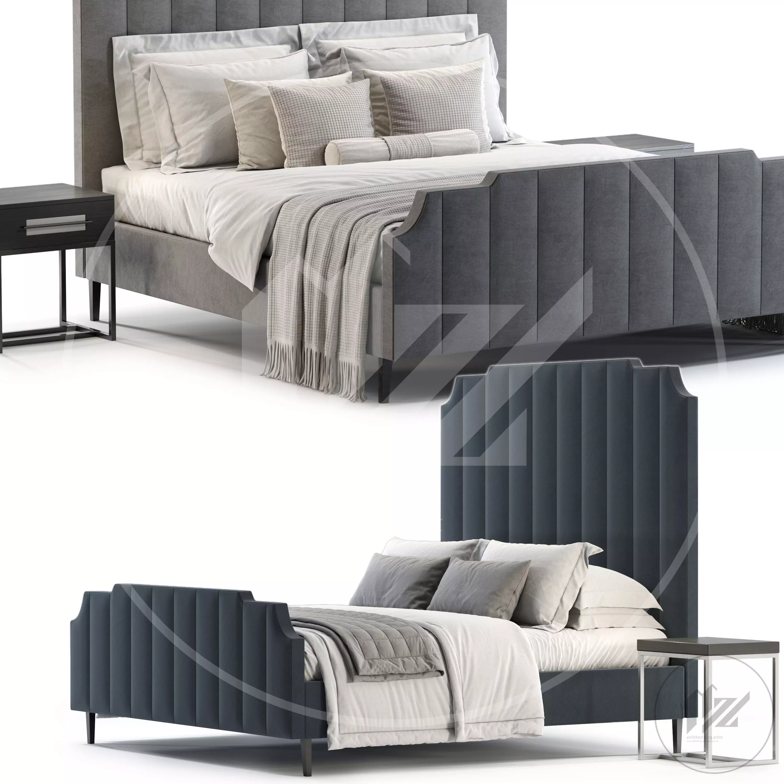 thesofaandchair KINGSTON Bed 3D model_0