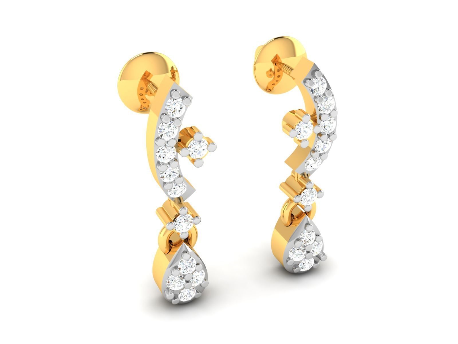 Women Earring 3D print model_3