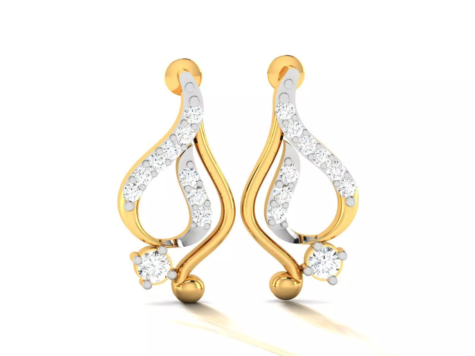 Women Diamond Earring 3D print model_0