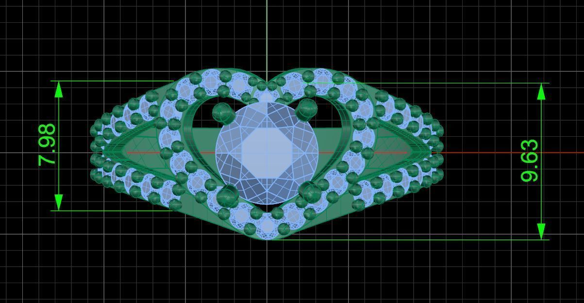 Solitaire ring 3D print model_7