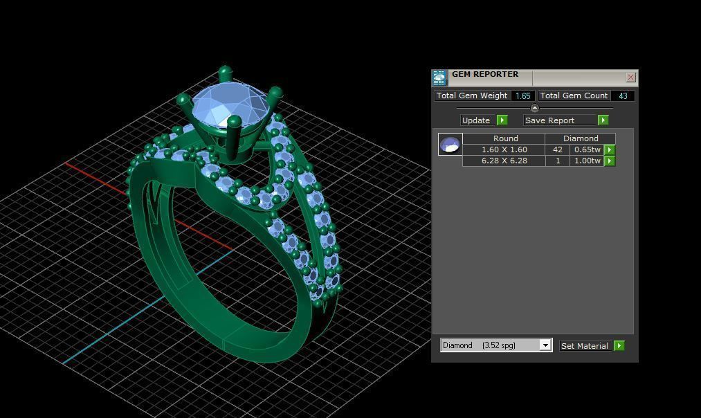 Solitaire ring 3D print model_5