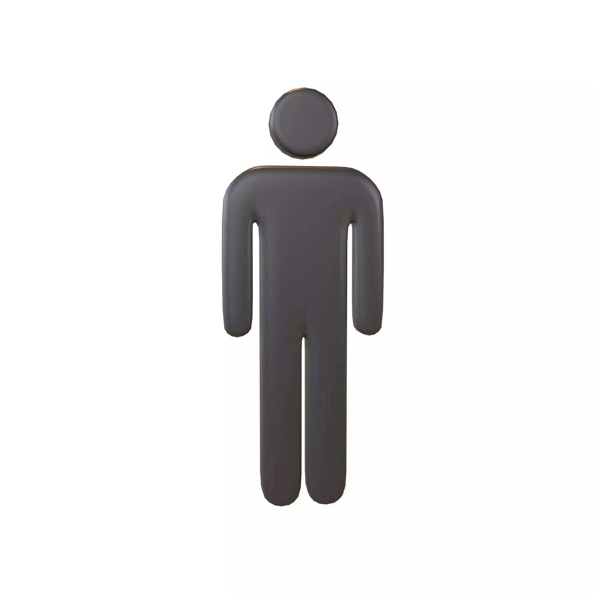 Boy Symbol v5 001 Low-poly 3D model_0