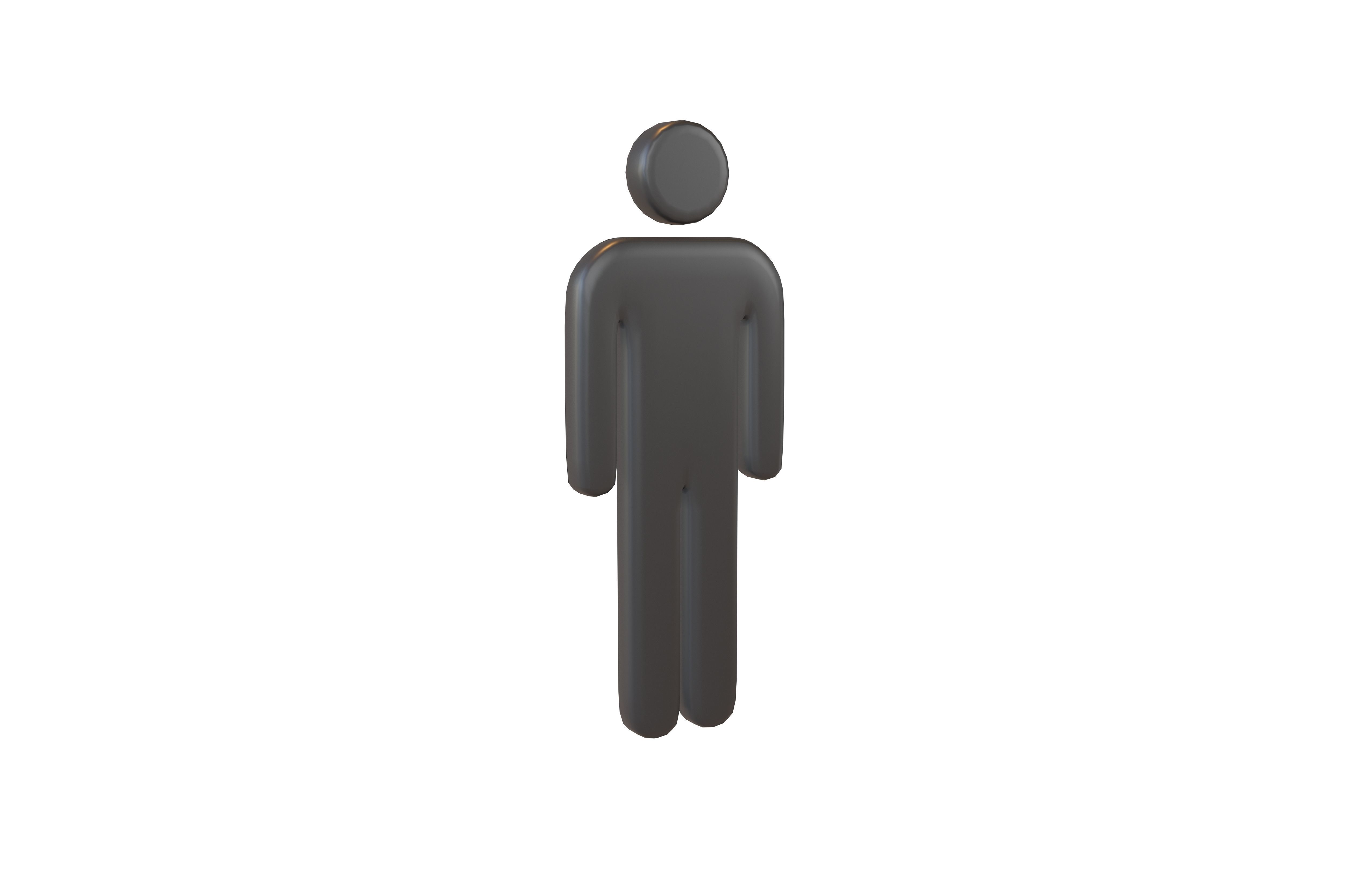Boy Symbol v5 001 Low-poly 3D model_2