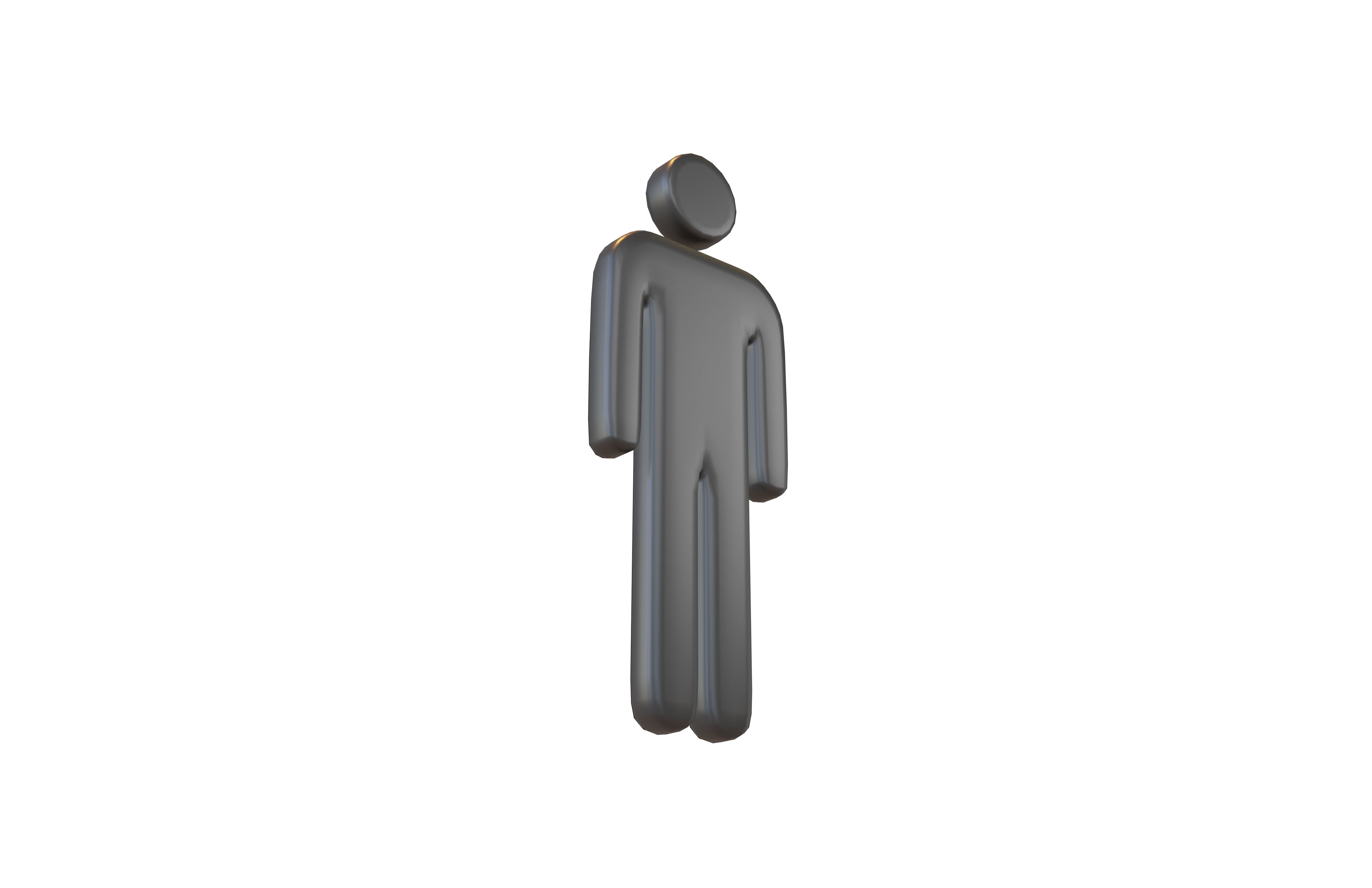 Boy Symbol v5 001 Low-poly 3D model_4