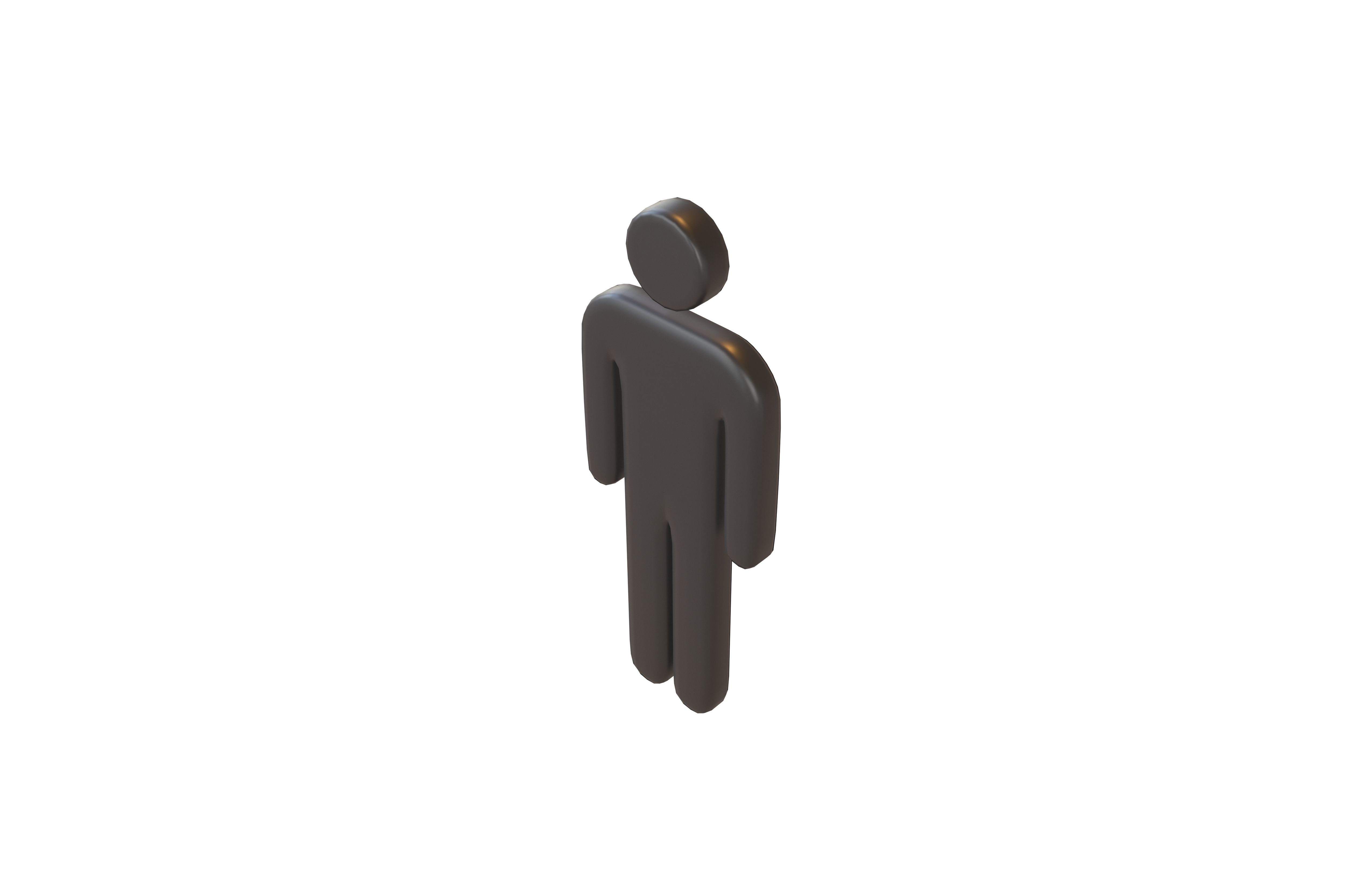 Boy Symbol v5 001 Low-poly 3D model_3