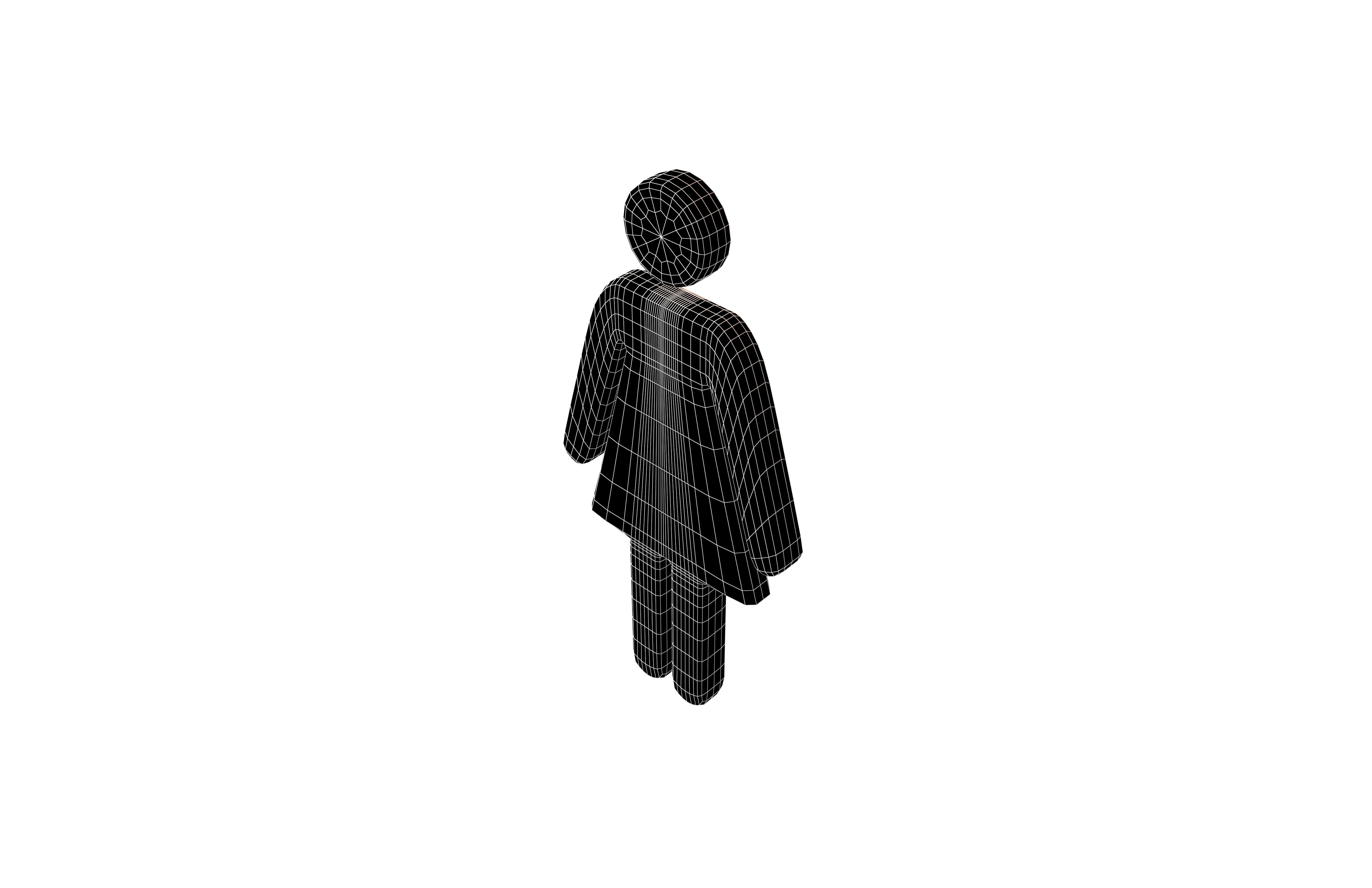 Girl Symbol v5 001 Low-poly 3D model_7
