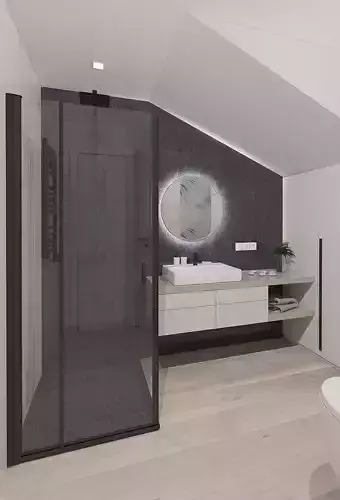 Cozy bright shower room