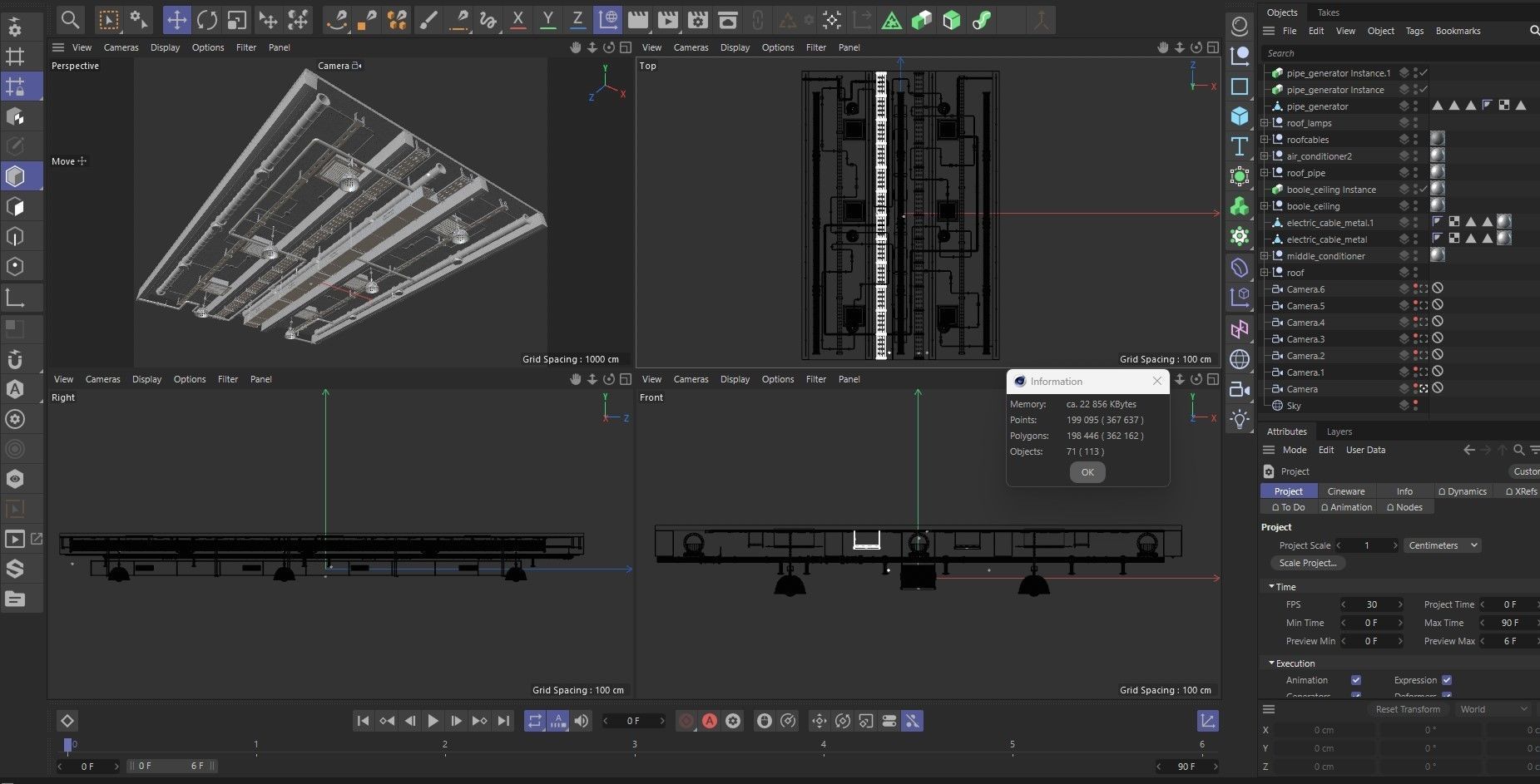 Ceiling Ventilation Pipes 3 3D model_15