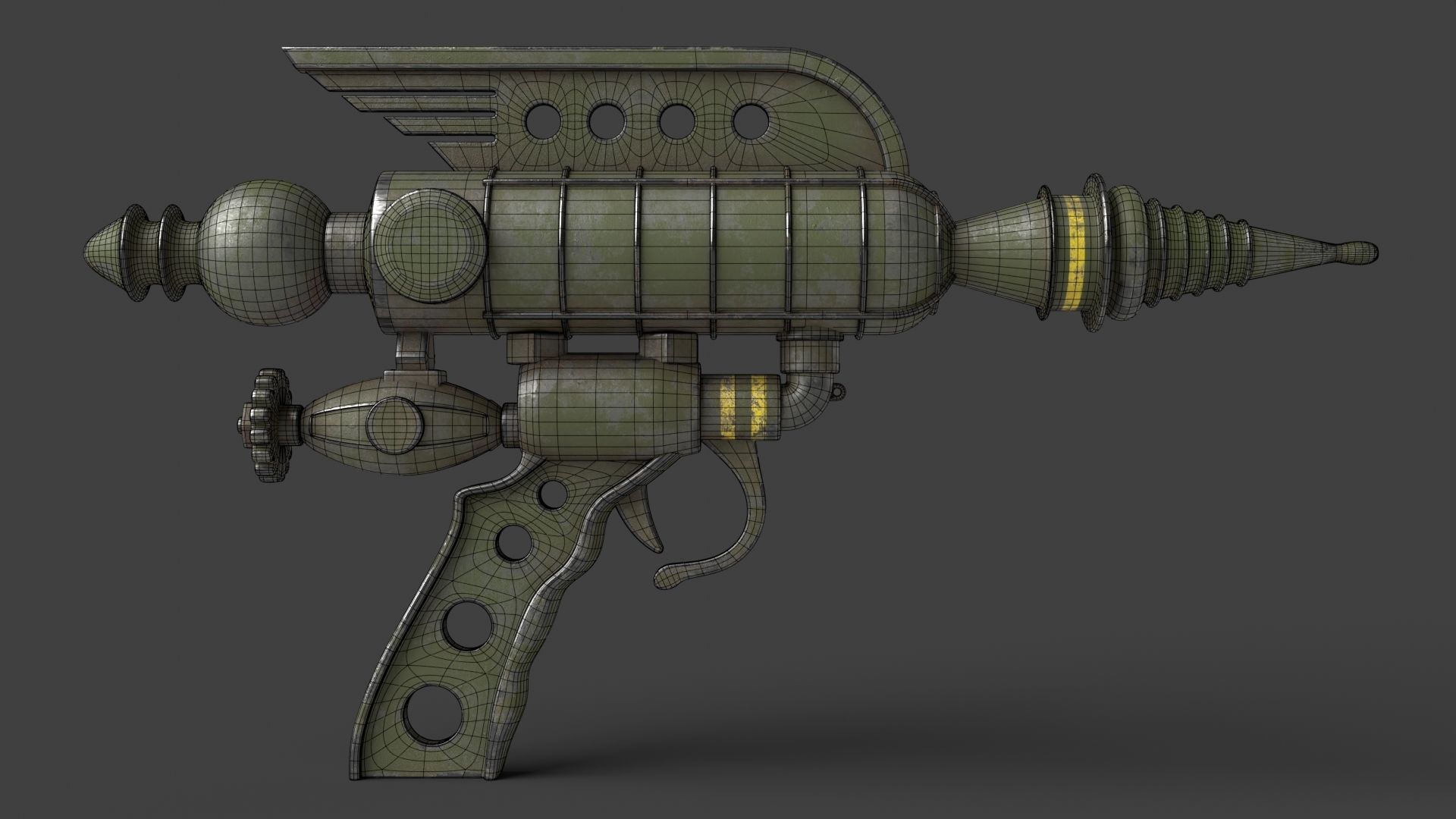 Fantasy Gun 05 Low-poly 3D model_19
