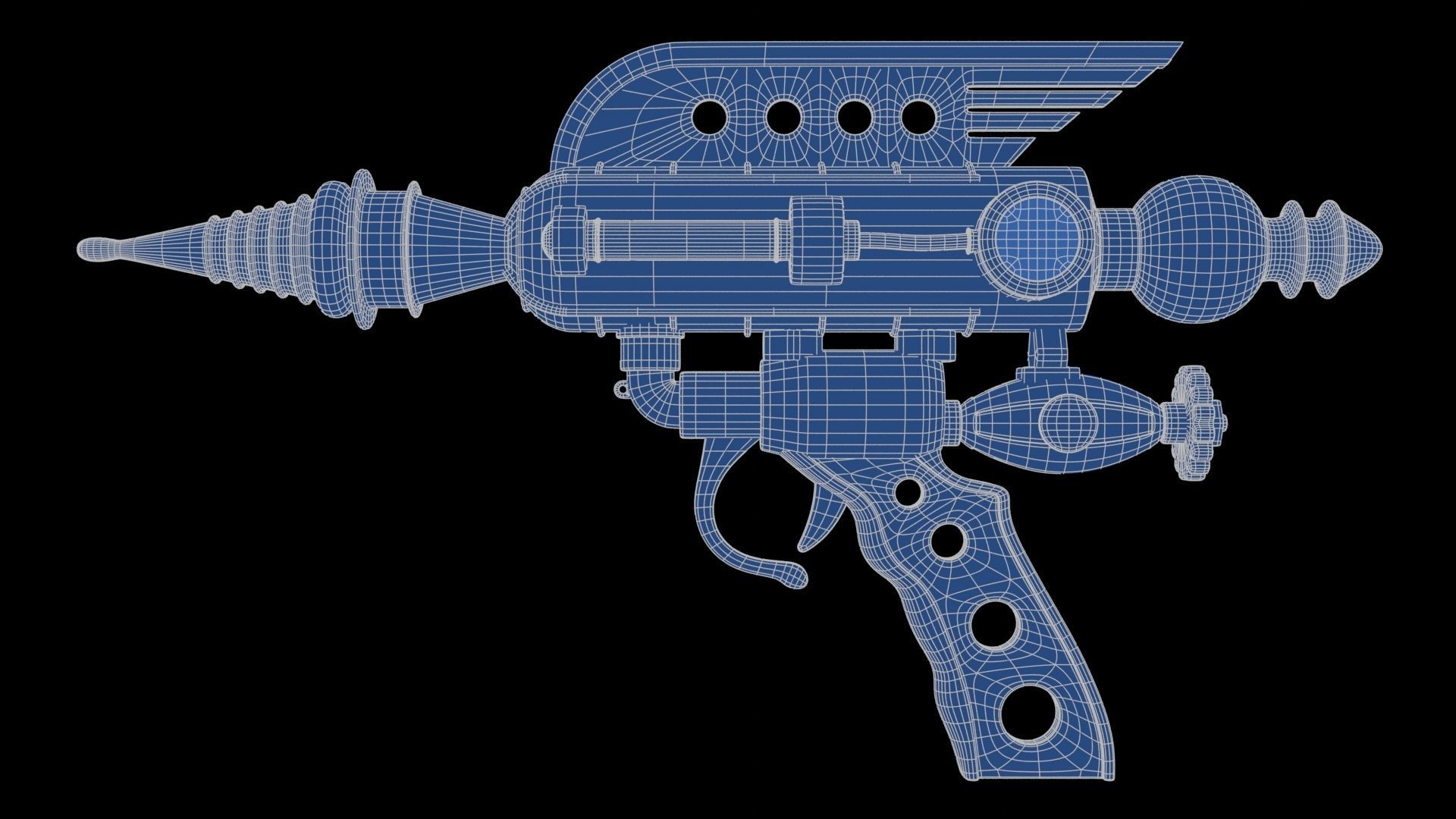 Fantasy Gun 05 Low-poly 3D model_28