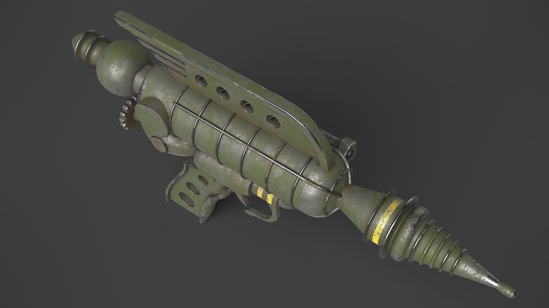 Fantasy Gun 05 Low-poly 3D model_4