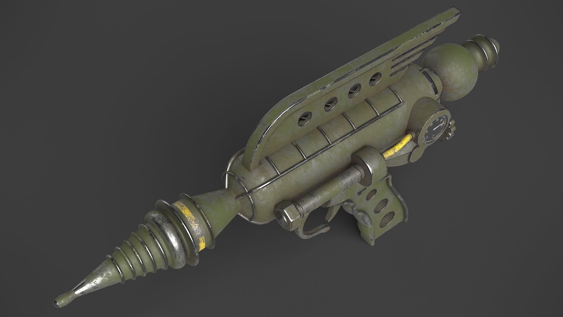 Fantasy Gun 05 Low-poly 3D model_5