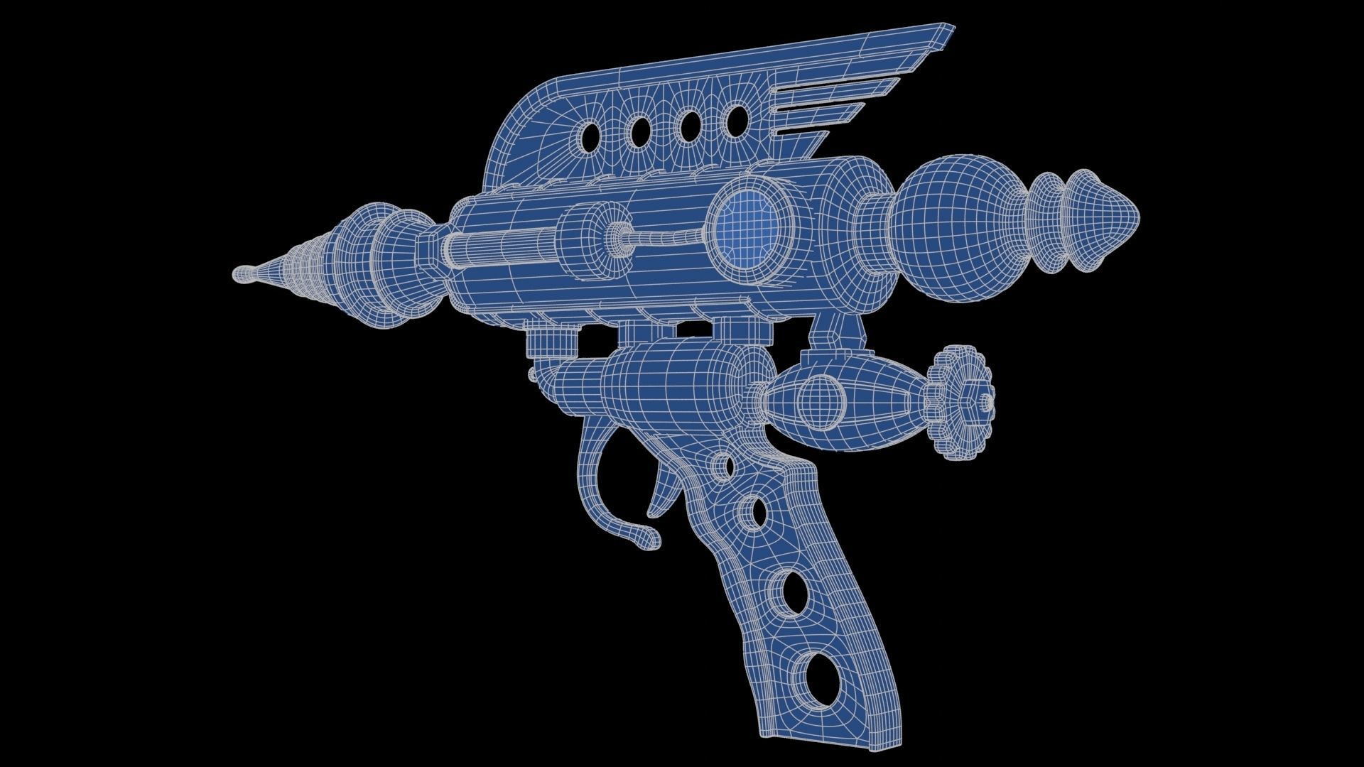 Fantasy Gun 05 Low-poly 3D model_22