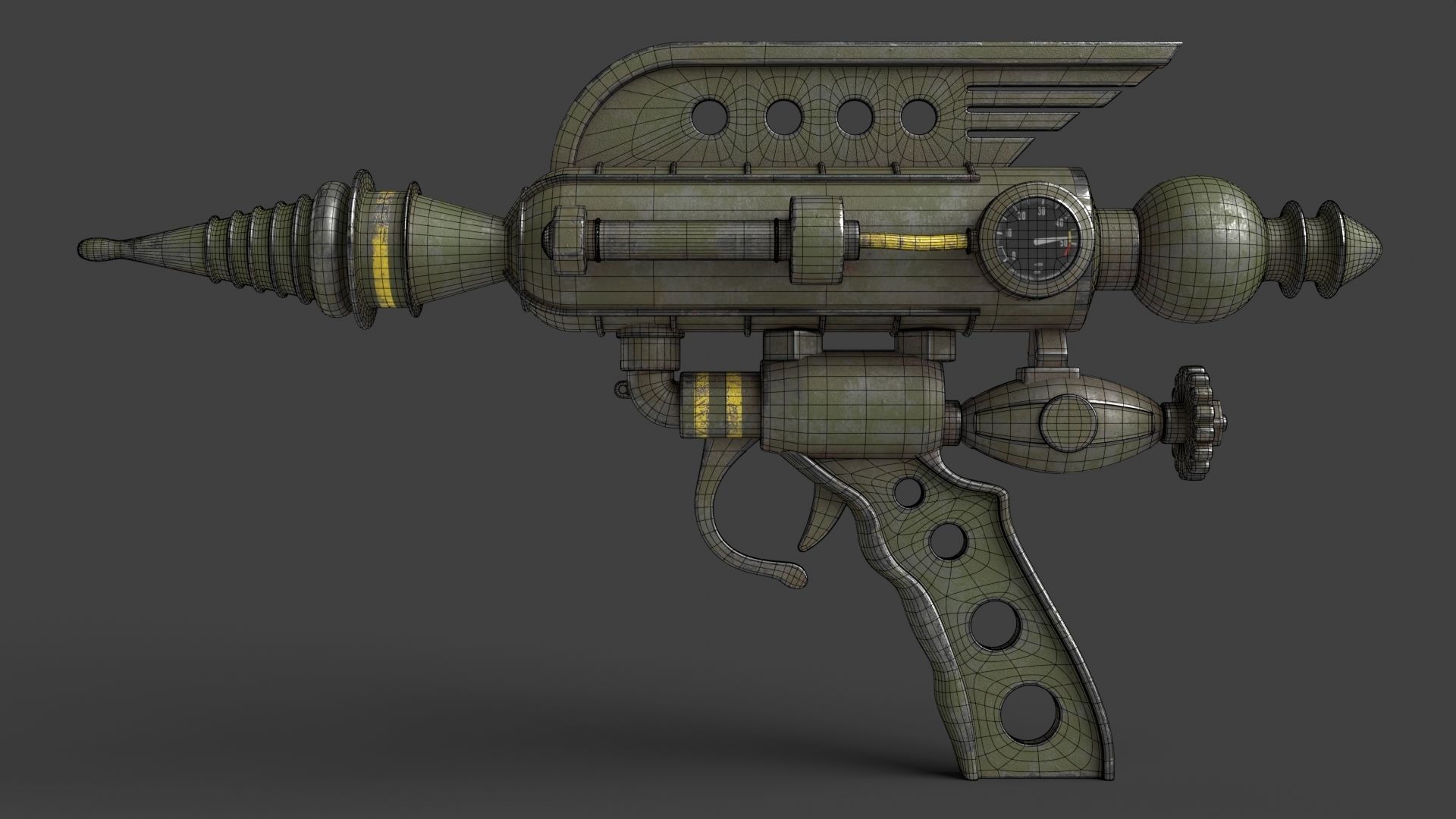 Fantasy Gun 05 Low-poly 3D model_18