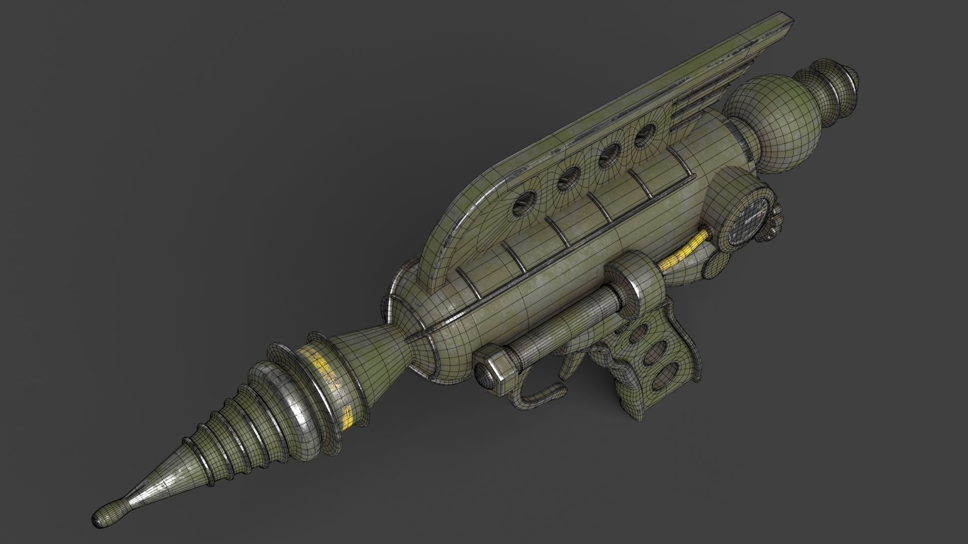 Fantasy Gun 05 Low-poly 3D model_15
