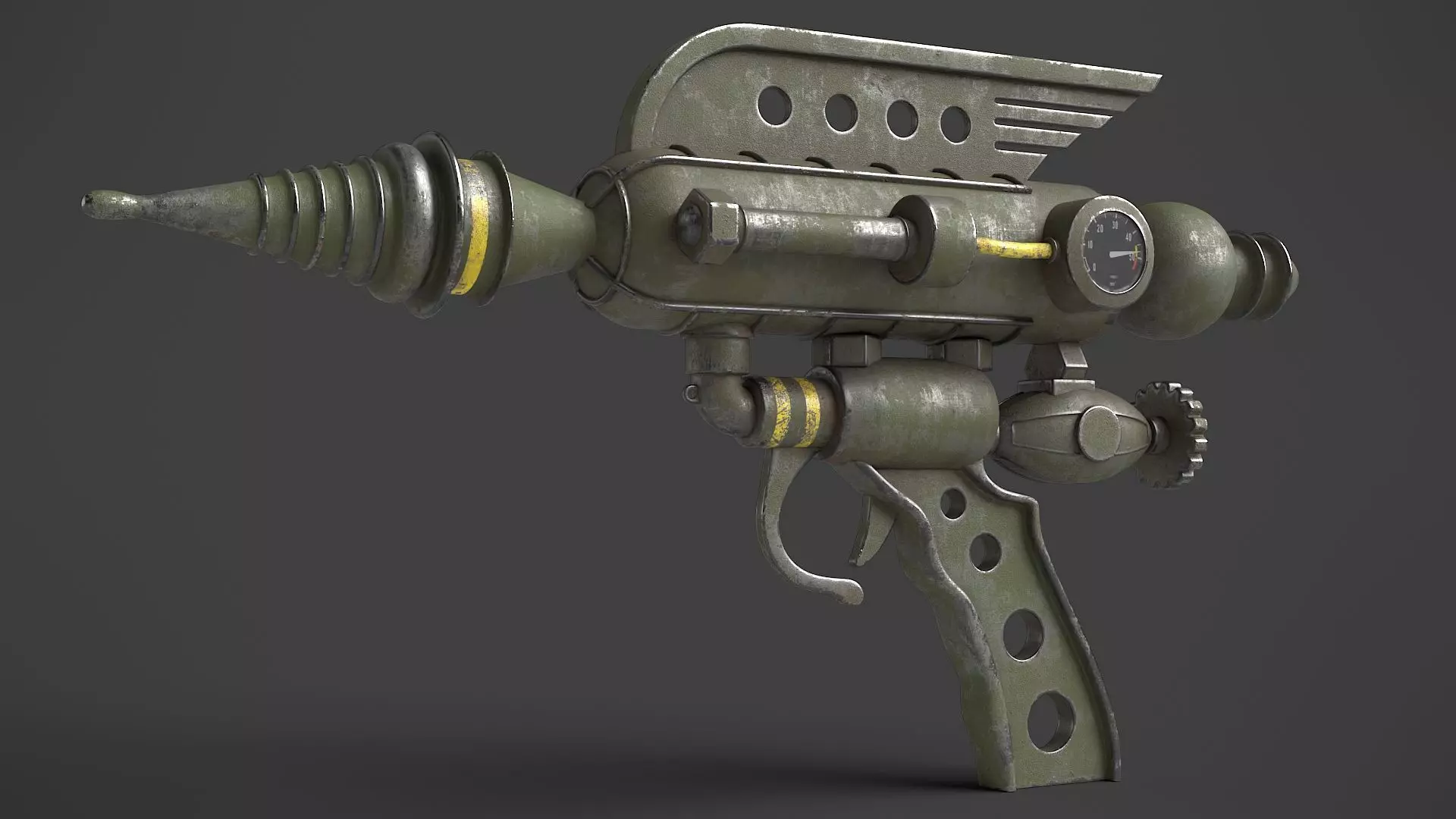 Fantasy Gun 05 Low-poly 3D model_0