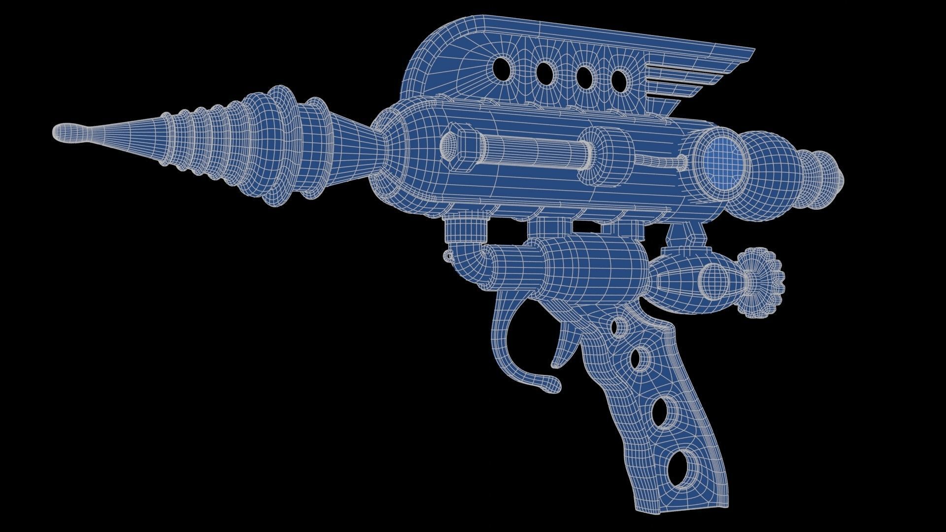 Fantasy Gun 05 Low-poly 3D model_20