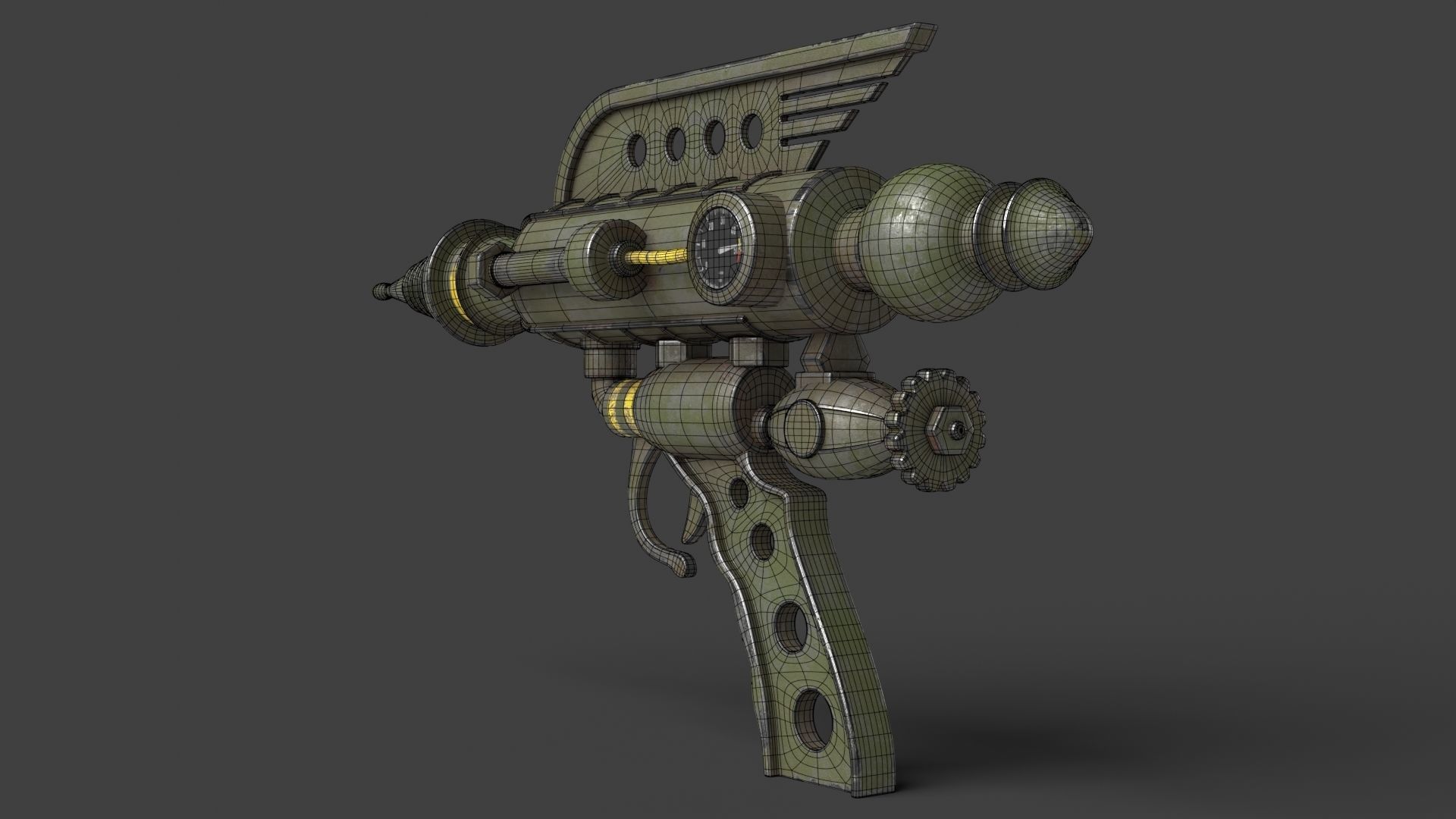 Fantasy Gun 05 Low-poly 3D model_17
