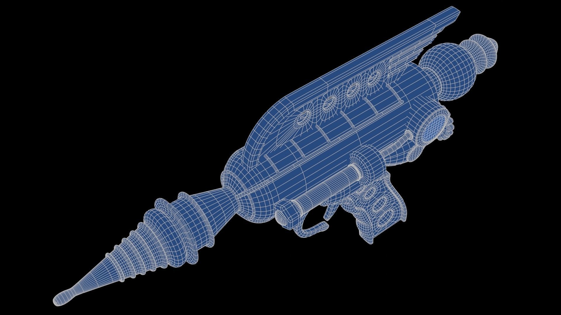 Fantasy Gun 05 Low-poly 3D model_25