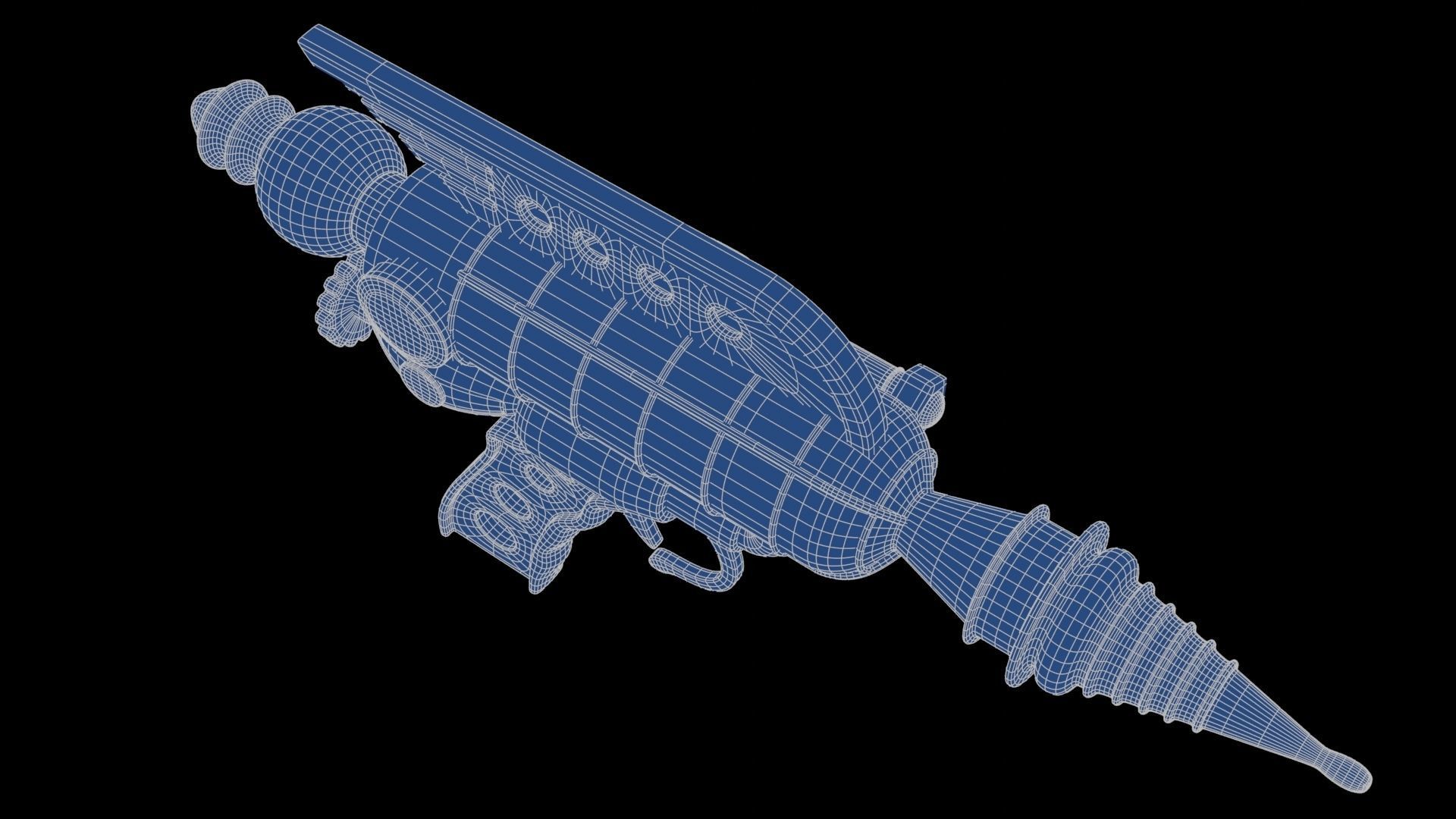 Fantasy Gun 05 Low-poly 3D model_24