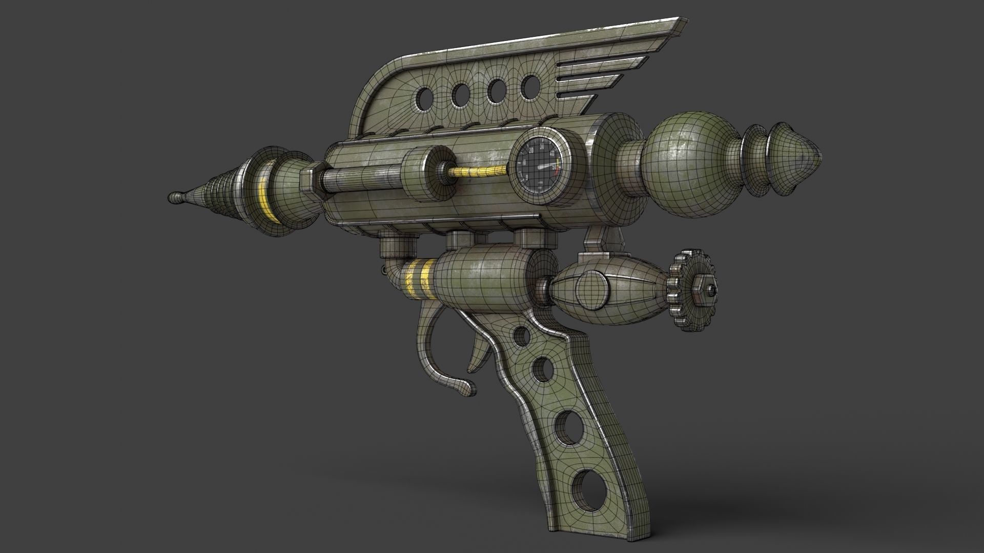 Fantasy Gun 05 Low-poly 3D model_12