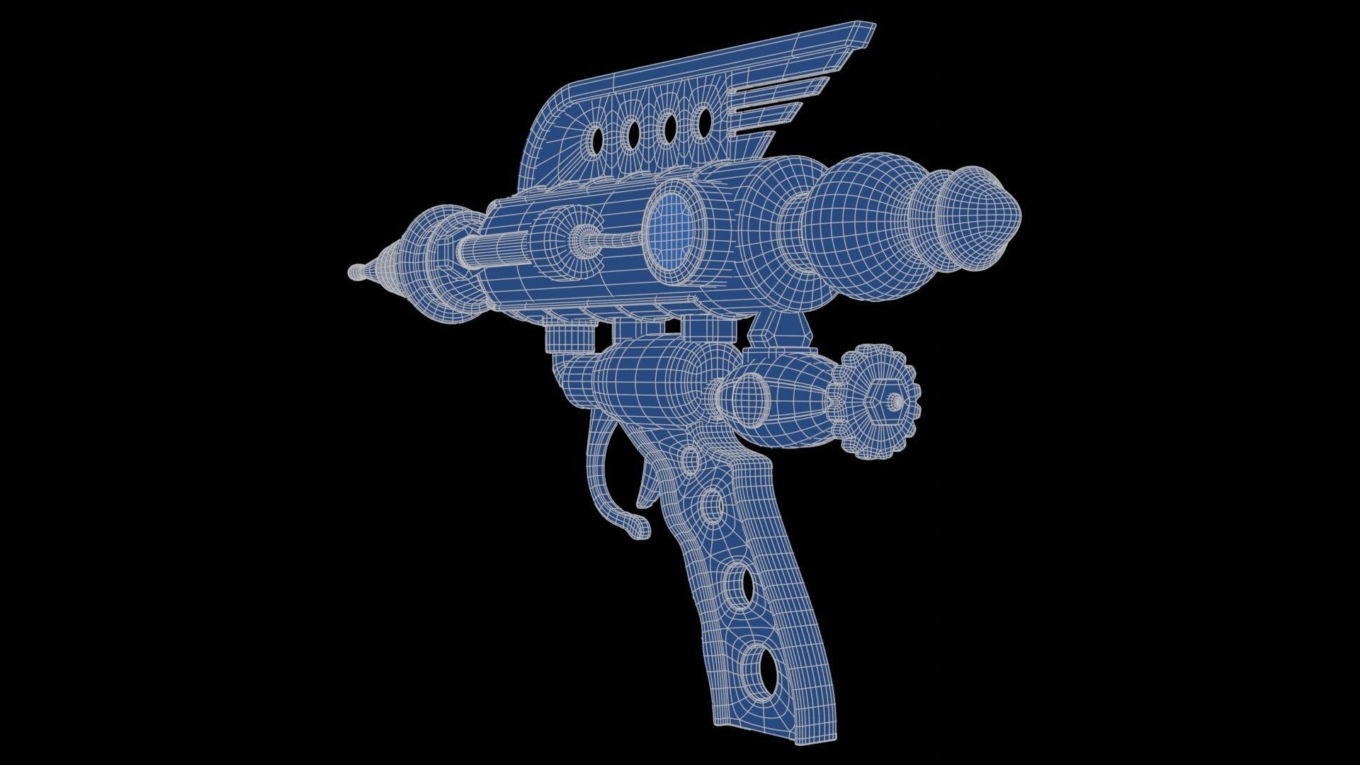 Fantasy Gun 05 Low-poly 3D model_27
