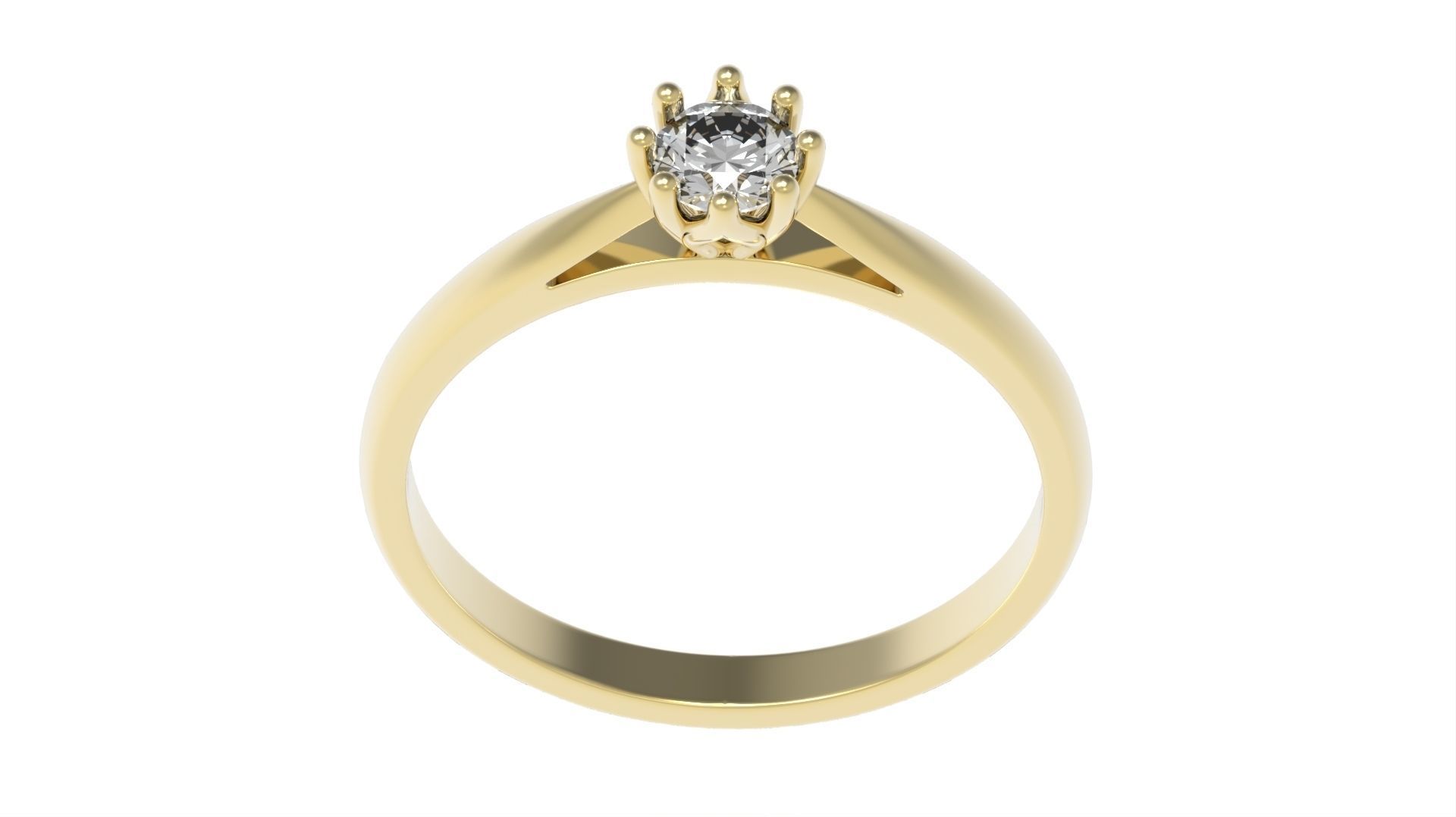 Infinity Diamond Engagement  Ring All Size 3D print model_4