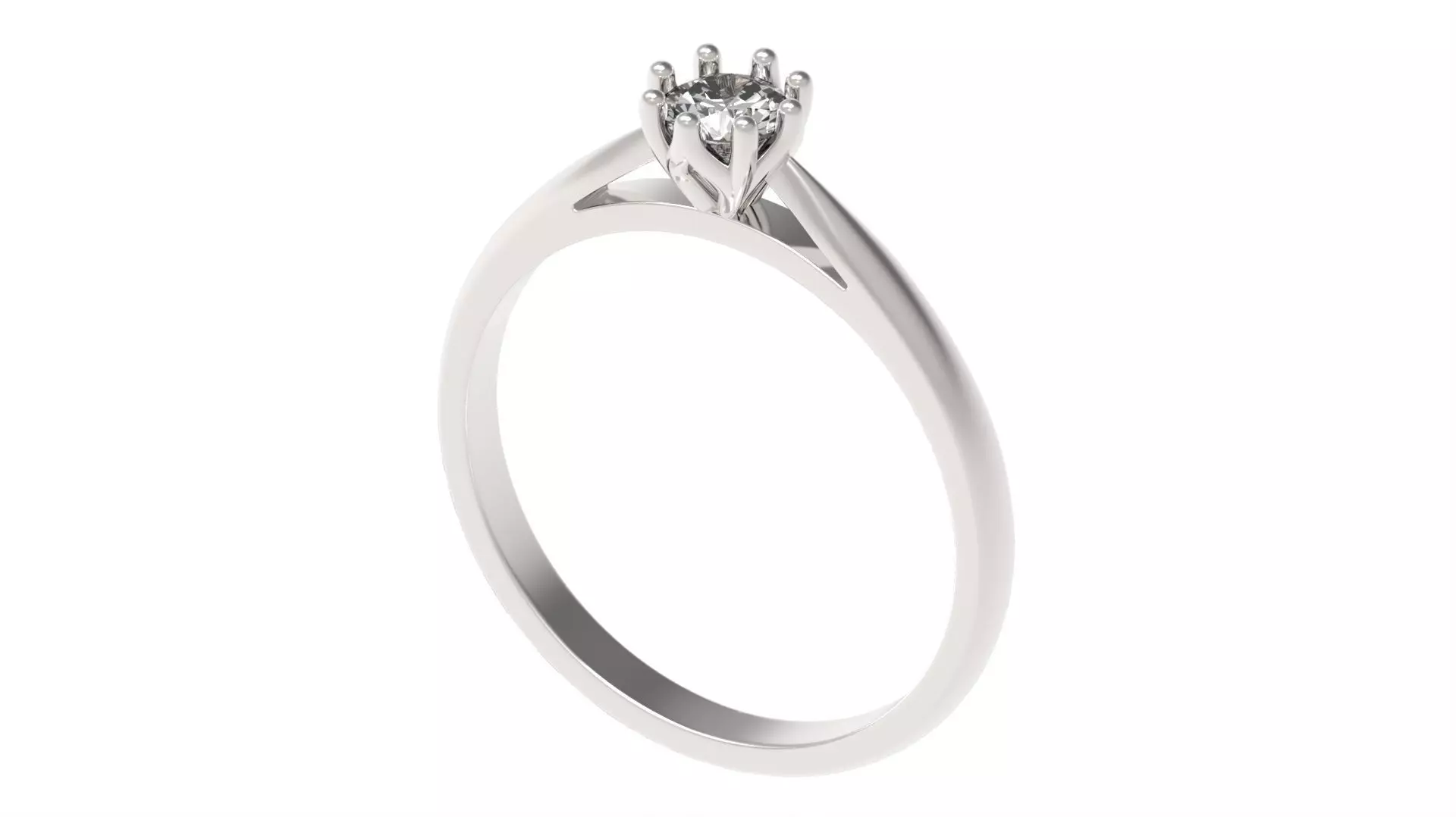 Infinity Diamond Engagement  Ring All Size 3D print model_0