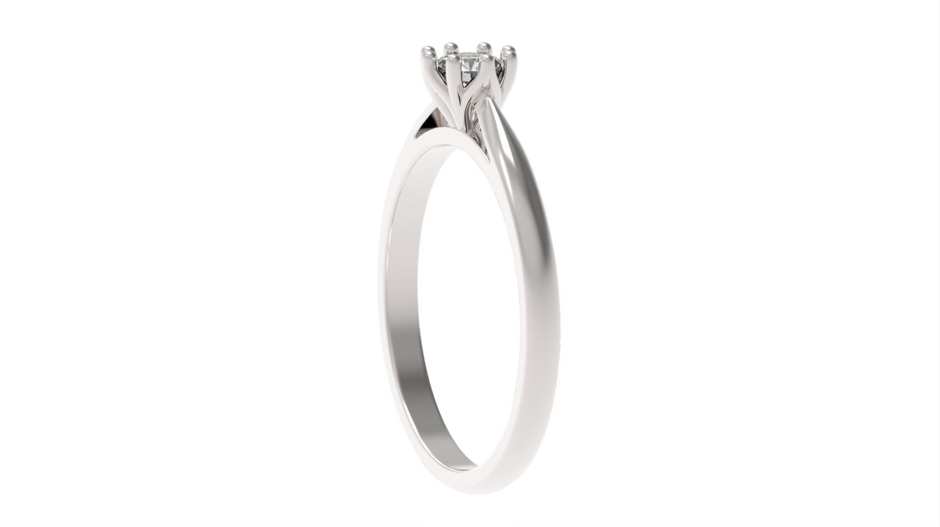 Infinity Diamond Engagement  Ring All Size 3D print model_2
