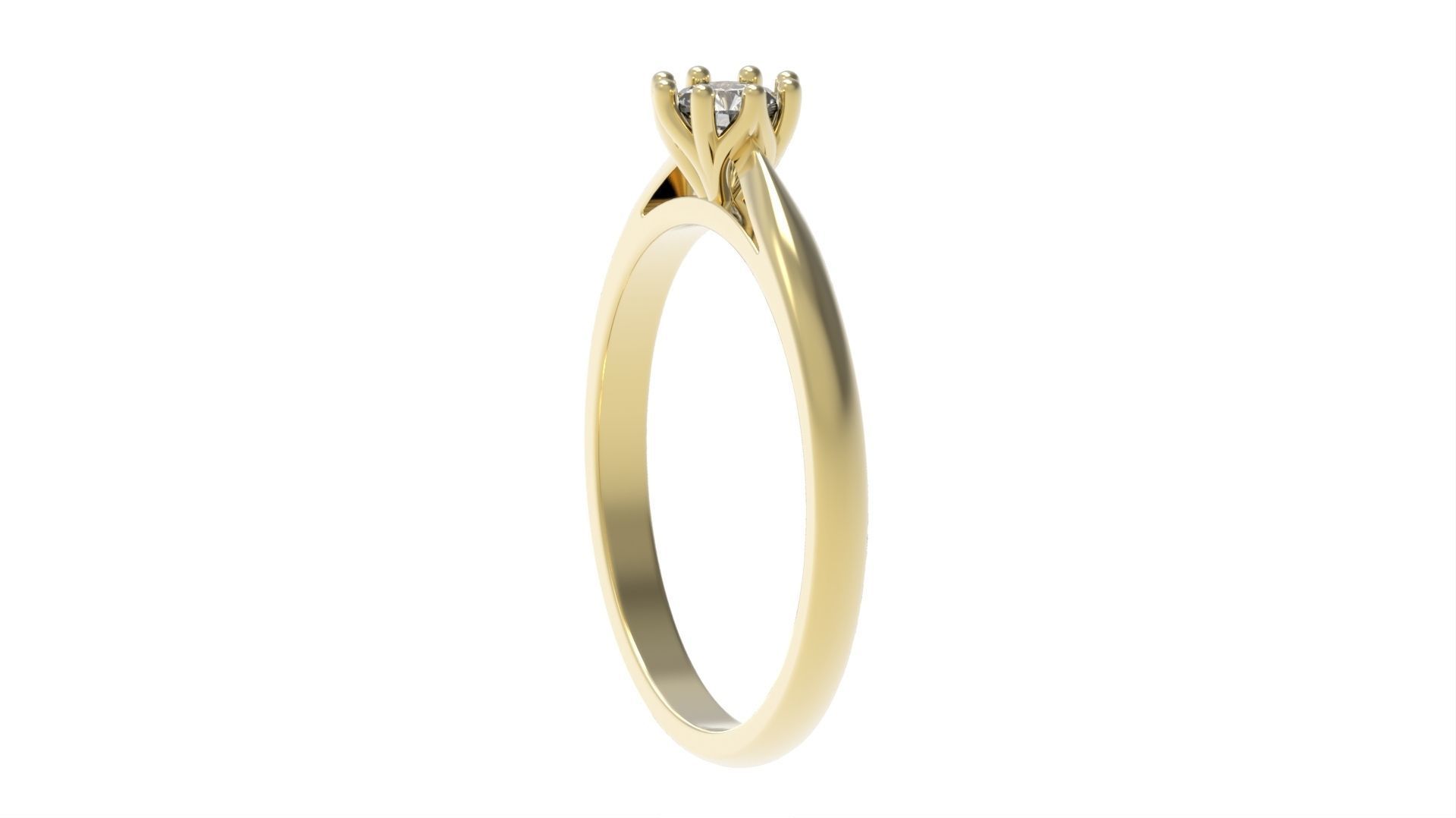 Infinity Diamond Engagement  Ring All Size 3D print model_3
