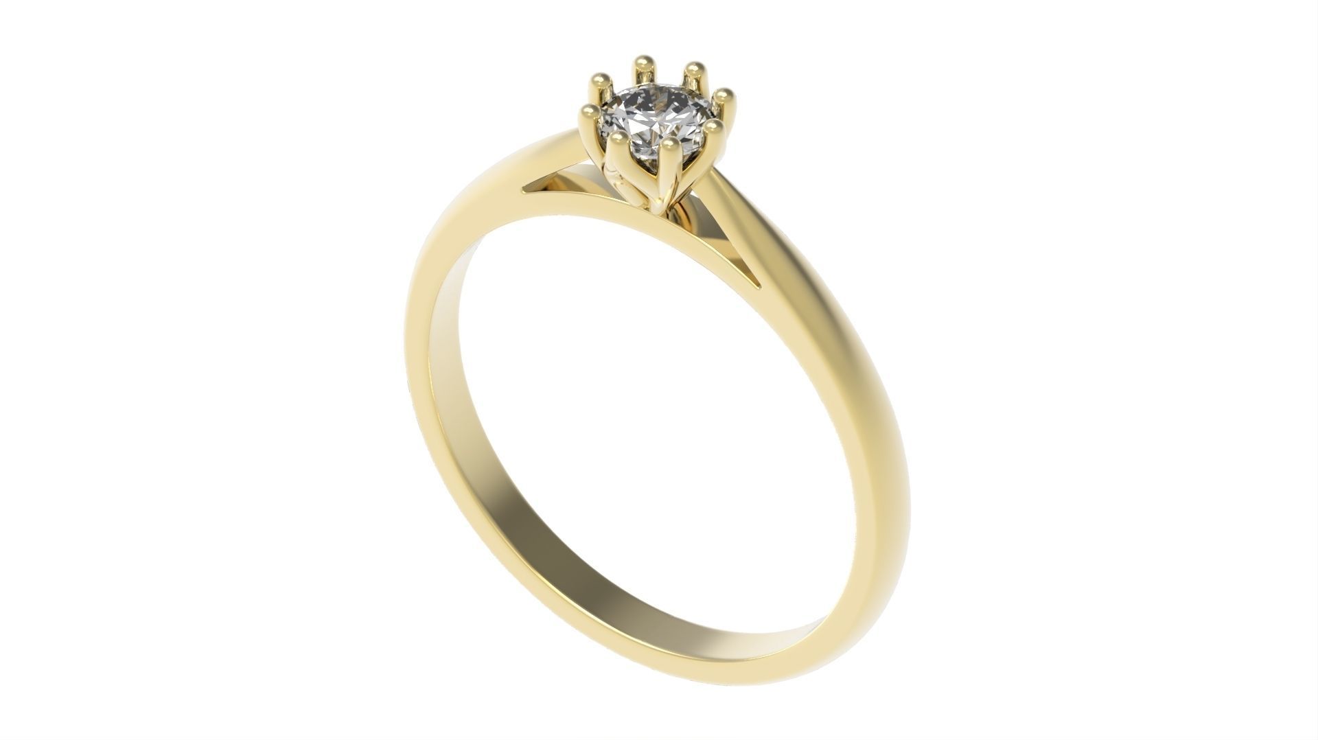 Infinity Diamond Engagement  Ring All Size 3D print model_5