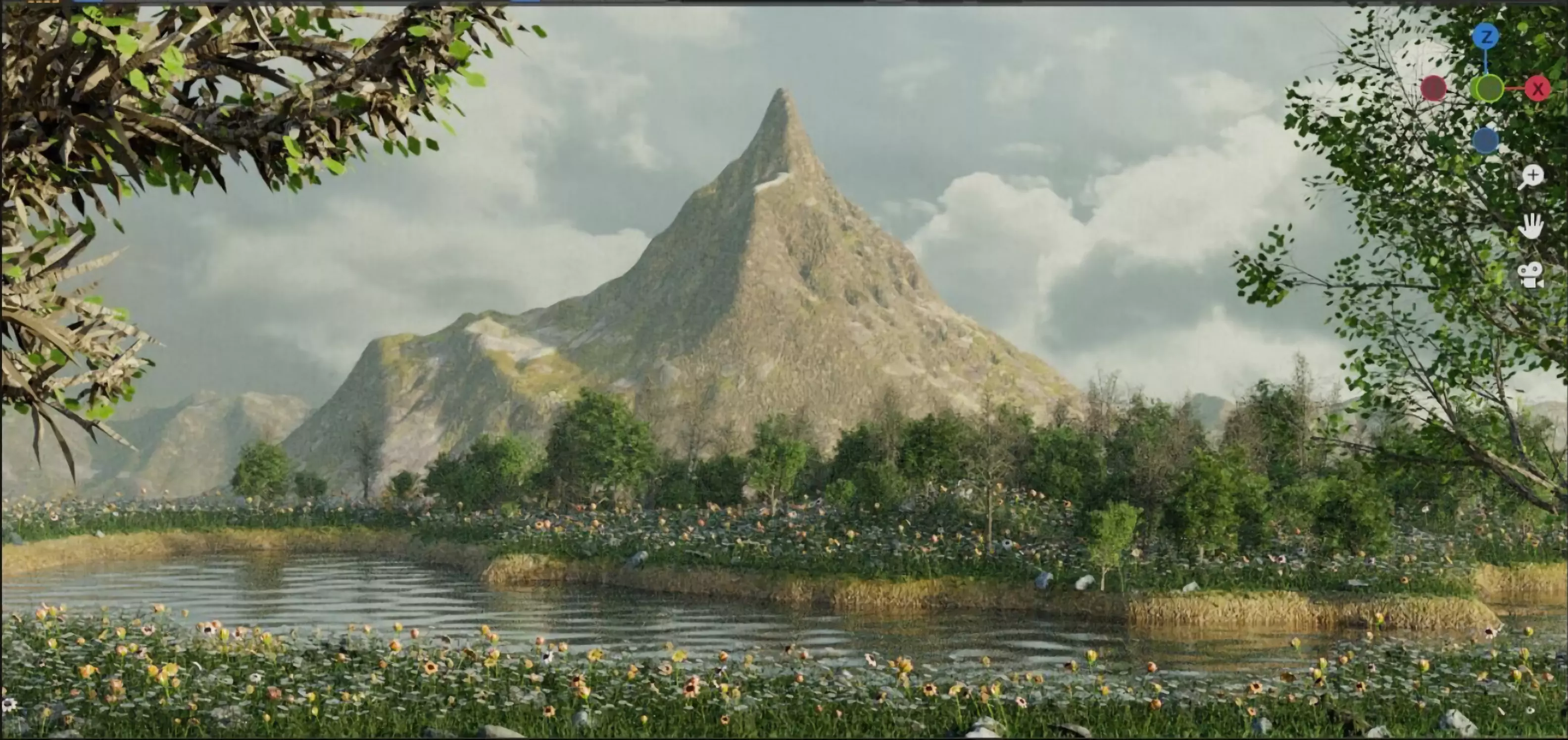 blender geometric node production for plant scattering 3D model_0