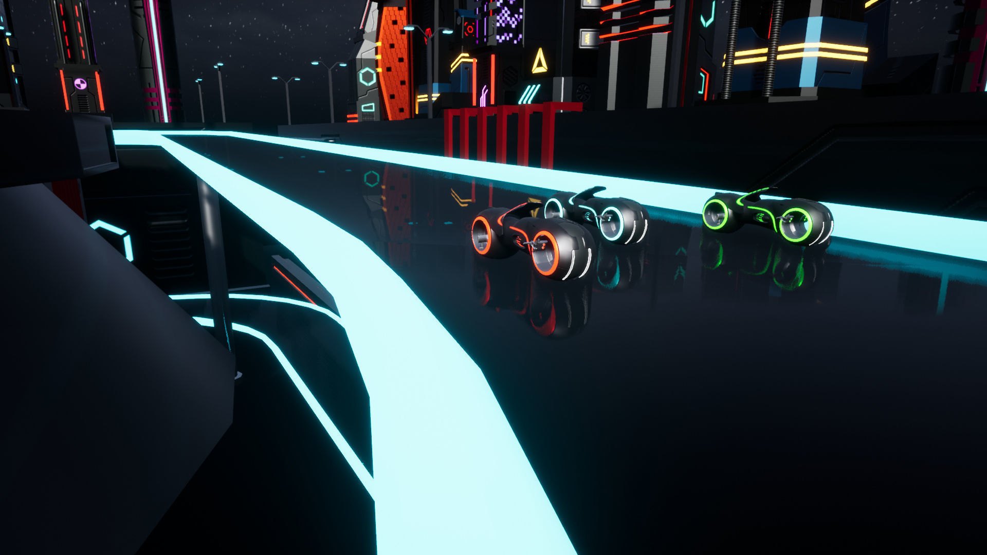 Cyberpunk Race Town Low-poly 3D model_18