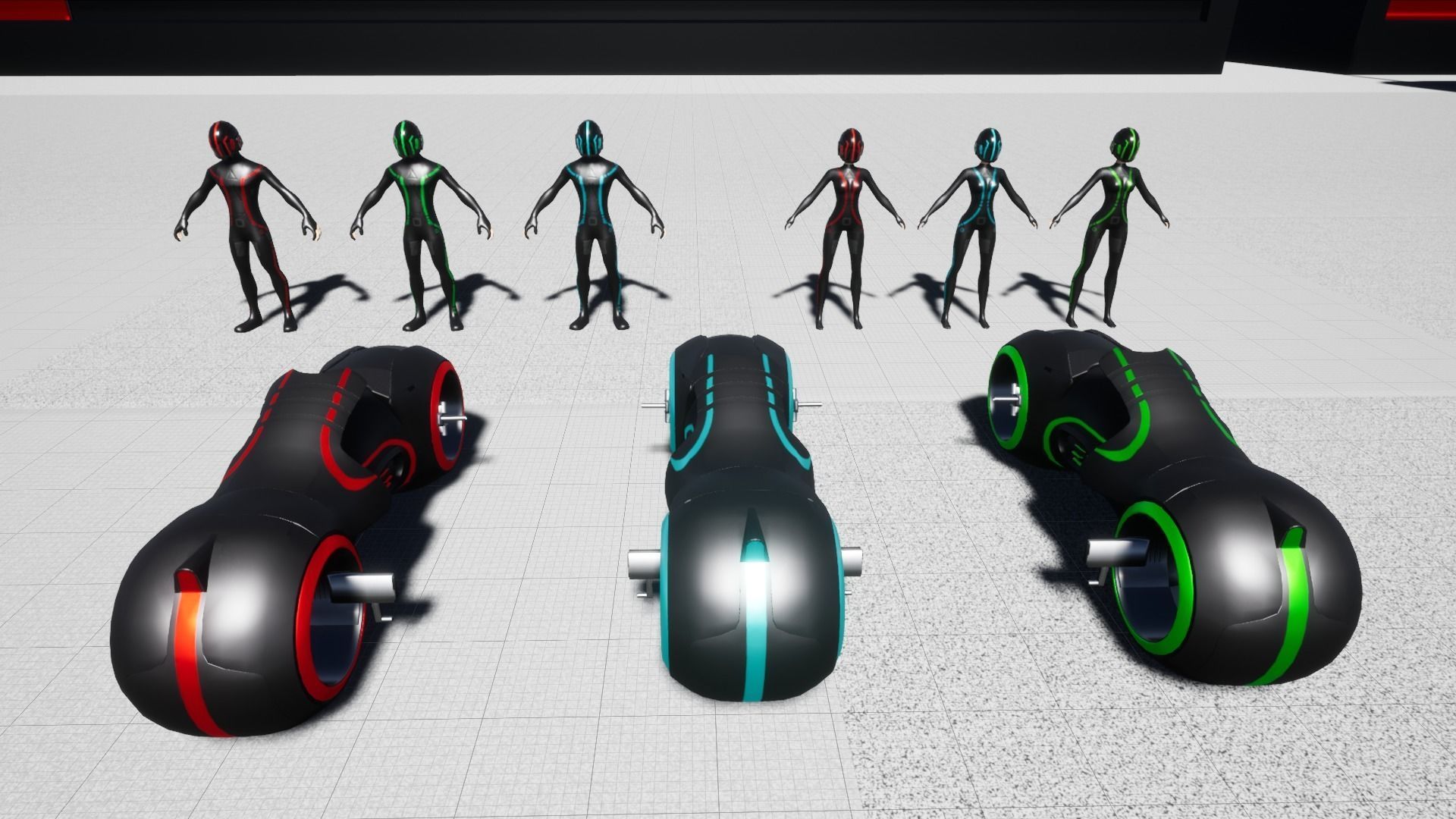 Cyberpunk Race Town Low-poly 3D model_31