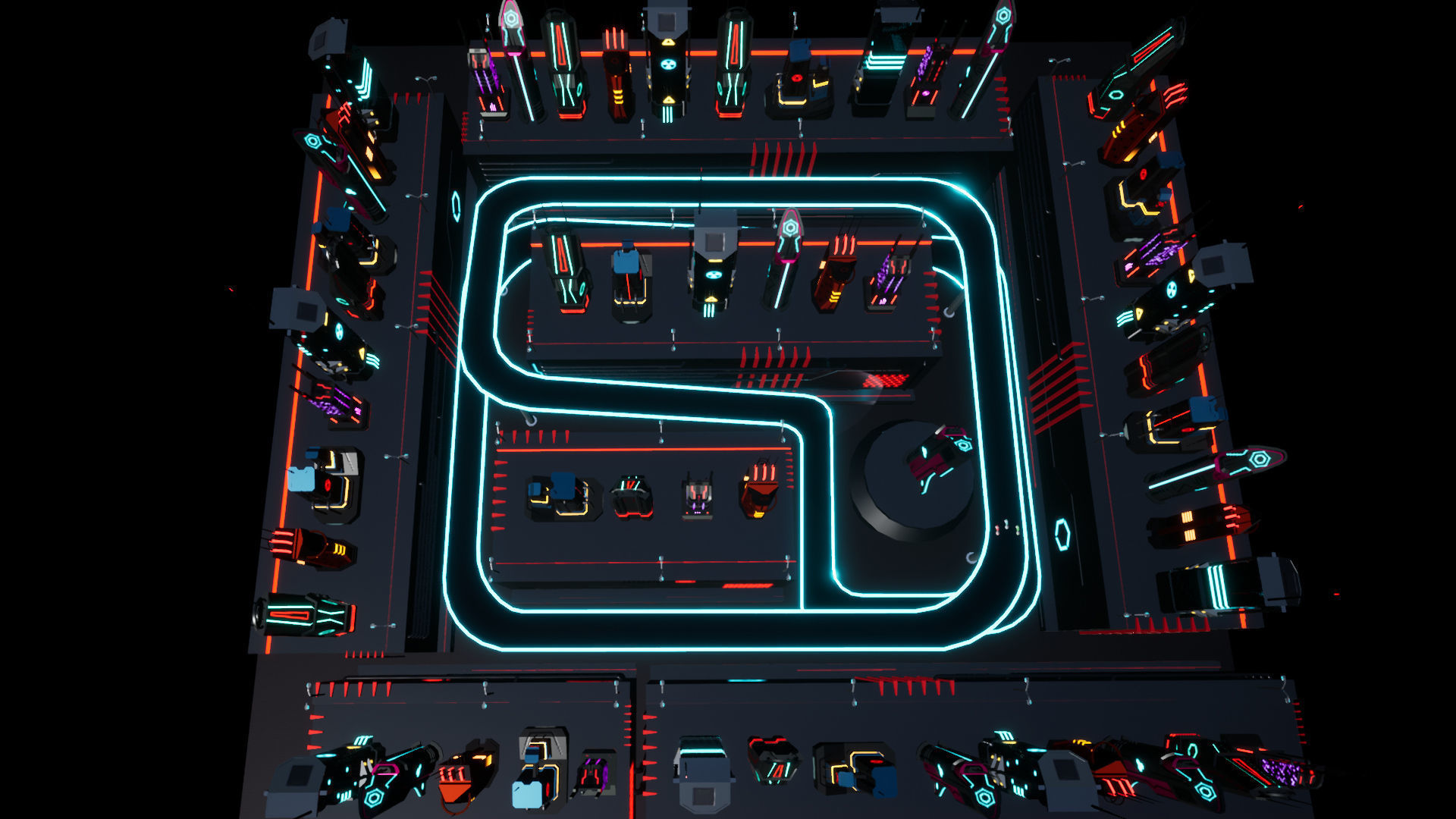 Cyberpunk Race Town Low-poly 3D model_22