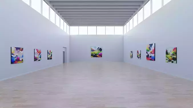 Art Gallery Interior 31 Low-poly 3D model