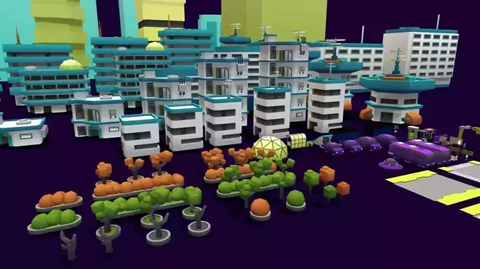 VIASS Lowpoly City Pack