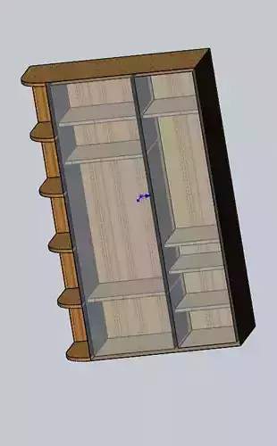 cupboard wooden cabinet with shelves and drawers