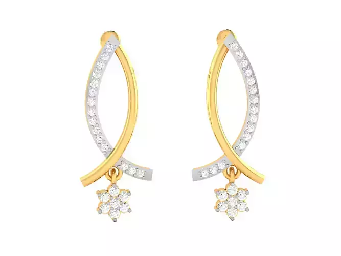 Diamond Earring 3D print model