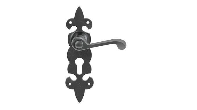  Fleur De Lys Black Antique Handle Low-poly 3D model