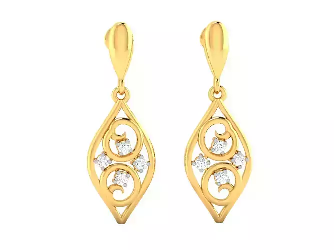 Diamond Earring 3D print model
