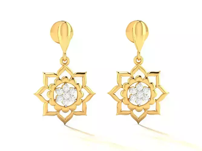 Diamond Earring 3D print model
