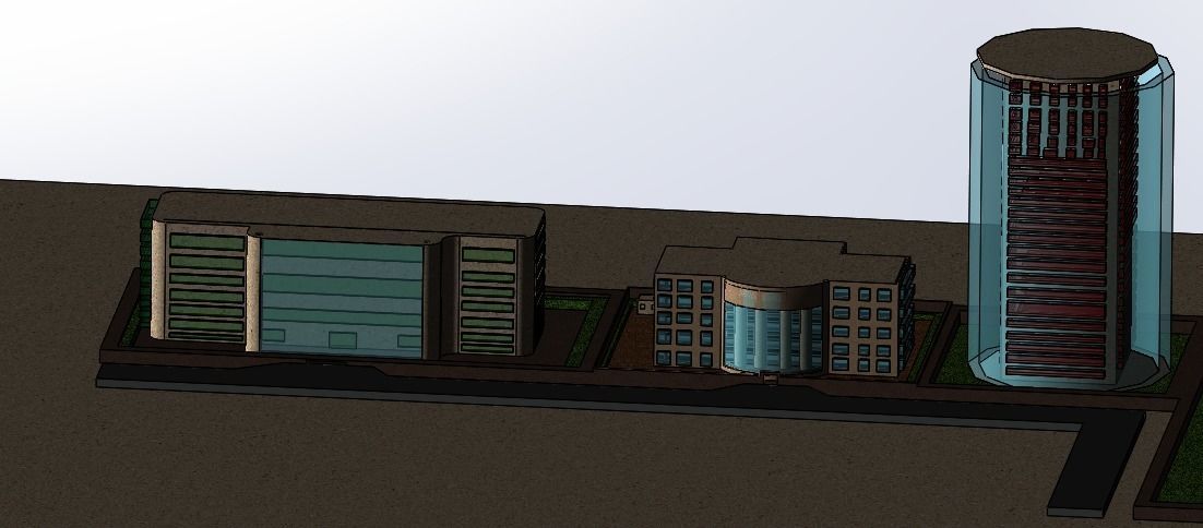 city hause 3D print model_1